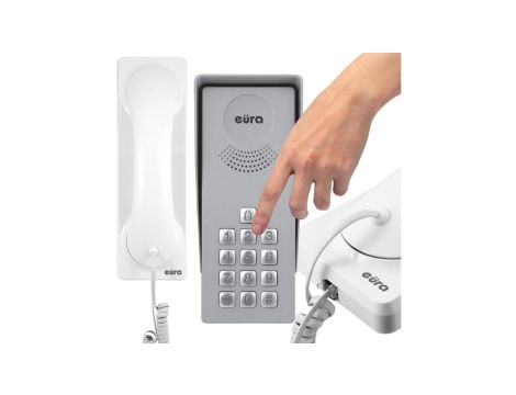DOMOFON EURA ADP-36A3 INGRESSO BIANCO- 1-rodzinny, kase