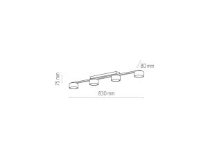 Lampa sufitowa plafon OMI kolor Złoty z szklanym białym kloszem, źródło 1*G9 - 1189 Zuma Line