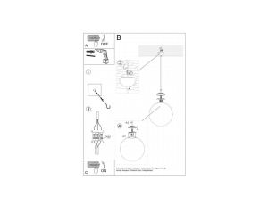 Lampa wisząca nad stół w salonie OMI kolor złoto biały z kloszem, źródło G9 - 1183 Zuma Line