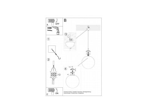 Lampa wisząca nad stół w salonie OMI kolor złoto biały z kloszem, źródło G9 - 1183 Zuma Line
