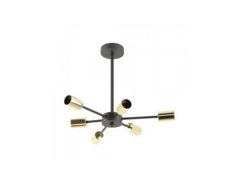 Lampa sufitowa MANDI kolor czarny mat/złoty połysk metal, 6xE27 IP20 A8100-6 Zuma Line