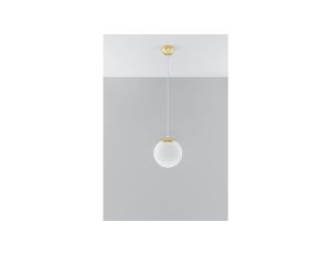 Plafon z serii OMI kolor Czarny, biały szklany klosz, źródło 1*G9 - 1186 Zuma Line