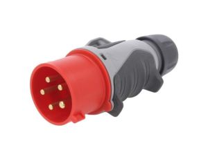 Złącze zasilające 3-fazowe AC, wtyk męski, 32A/400VAC, IP44 0253-6TT
