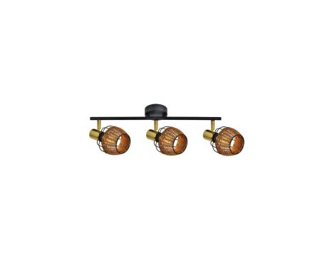 Lampa sufitowa COPA kolor czarny/złoty, rotang metal/rattan, 3xE14 IP20 R5022003-3TU Zuma Line