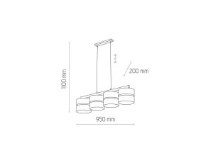Elegancki kinkiet do sypialni ENCELADUS chrom, szklany klosz, LED 5W barwa ciepła- W0428-01D-F4AC Zuma Line