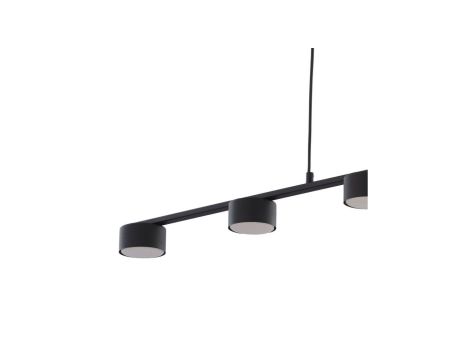 Nowoczesna lampa sufitowa z rodziny OMI, kolor czarny, białe klosze do salonu - 1198 Zuma Line