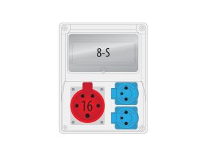 Rozdzielnica R-BOX 240 8S 1x16/5,2x230V puste okno B.1801