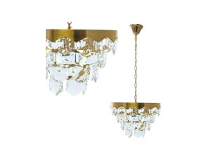 Lampa wisząca biały szklany klosz ARCTURUS kolor złoty na G9 - P0574-01F-F7AA Zuma Line