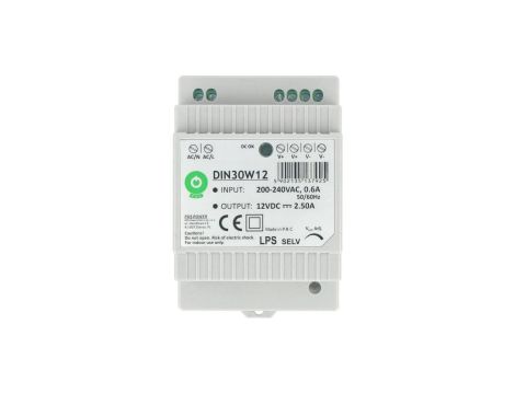 Zasilacz na szynę DIN 30W 12V 2.5A DIN30W12
