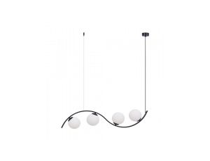 Lampa wisząca WAVE kolor czarny/białe szkło metal/szkło, 4xE14 IP20 5014 Zuma Line