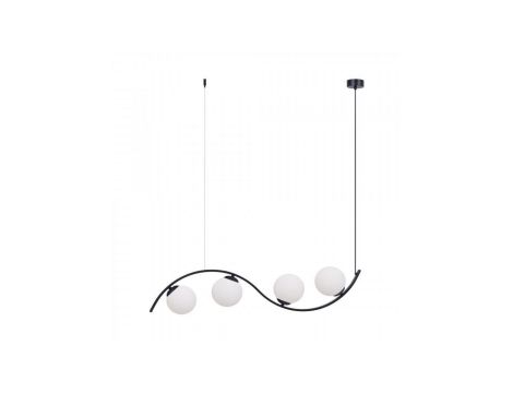 Lampa wisząca WAVE kolor czarny/białe szkło metal/szkło, 4xE14 IP20 5014 Zuma Line