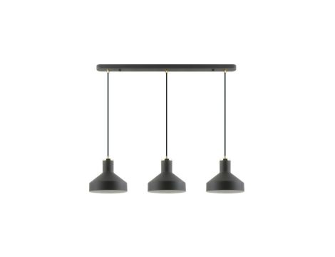 Lampa wisząca SIGMA kolor czarny mat/transparentny, biały metal, 3xE27 IP20 A8016S-3A Zuma Line