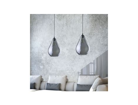 Lampa wisząca nad stół do jadalni NISYRO czarna, alabastrowe szklane klosze na G9 - MD3145-6-EBGN Zuma Line