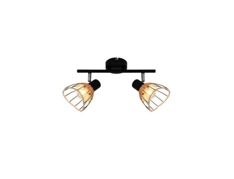 Lampa sufitowa Gent kolor czarny metal/rattan, 2xE14 IP20 P20084-2TU Zuma Line