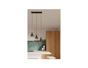 Lampa wisząca pierścień czarno złoty MALU, LED 37W 2700-6000K - MD3689-1M-3BGT Zuma Line