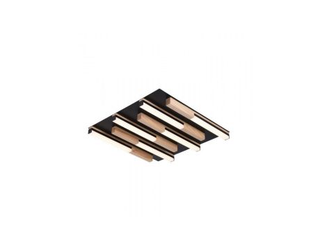 Lampa sufitowa ELIOT kolor jasne drewno/czarny mat metal/drewno, aluminium, LED 3000 Lm 3000K IP20 MX4980-6S-3BMT Zuma Line