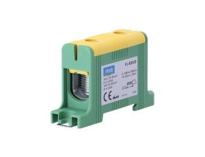 Blok rozdzielczy odgałęźny Al/Cu 16-95mm2 (max. 95mm2) na szynę TH35 żółto-zielony FJ-E95/D HEDO