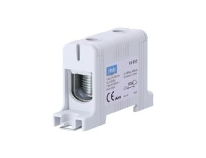 Blok rozdzielczy odgałęźny Al/Cu 16-95mm2 (max. 95mm2) na szynę TH35 szary FJ-E95 HEDO