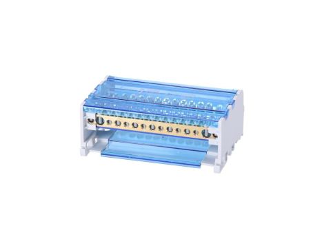 Blok rozdzielczy modułowy Listwa łączeniowa 4x18 100A na szynę DIN TH35 4x (2x 10-25mm2 + 6x 1,5-4mm2 + 7x 2,5-6mm2) FJ-415/100B