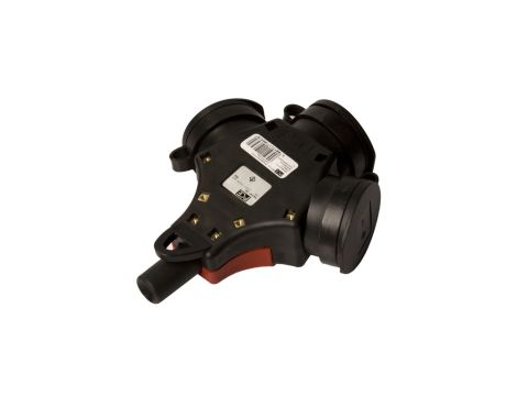 Rozgałęziacz potrójny Taurus2 z bolcem z zatyczką IP54 bryzgoszczelny 243711-srw