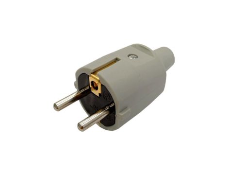 Wtyczka PCW przenośna 2P+Z IP20 250V~ 16 A szara 12070