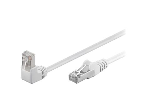 F/UTP5-90-100WH Patch cord F/UTP 5e linka CCA PVC biały 10m 26AWG