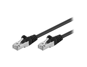 Patch cord F/UTP 5e linka CCA PVC czarny 20m 26AWG 68659