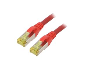 Patch cord S/FTP 6a linka Cu LSZH czerwony 5m 26AWG DK-1644-A-050/R