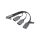 UA0361 Hub USB, USB A gniazdo x3, USB C wtyk kątowy, USB 2.0, USB 3.2