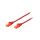 Patch cord U/UTP 5e linka CCA PVC czerwony 30m 26AWG DK-1512-300/R