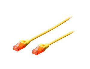 Patch cord U/UTP 5e linka CCA PVC żółty 30m 26AWG DK-1512-300/Y