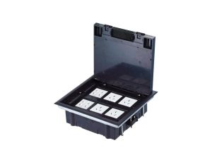 Puszka podłogowa (floorbox) 6M (45x45) regulowana głębokość, do podłogi technicznej (wylewka opcjonalnie) ALANTEC - ALANTEC