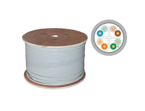 Kabel F/UTP kat.6 LSOH Eca 4x2x23AWG 305m 25 lat gwarancji, badanie jakości laboratorium INTERTEK (USA) ALANTEC