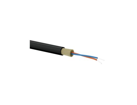 Kabel światłowodowy OS2 abonencki FTTx okrągły SM 2J 9/125 G657A LSOH czarny, całkowicie dielektryczny, 1000m ALANTEC - ALANTEC