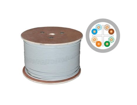 Kabel U/UTP kat.6 LSOH 4x2x23AWG Eca 500m 25 lat gwarancji, badanie jakości laboratorium INTERTEK (USA) ALANTEC - ALANTEC