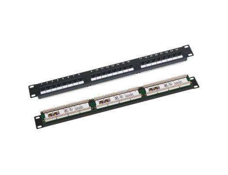 Patch panel 1U/19 cali UTP nieekranowany 24 porty kat. 5E złącza LSA Q-LANTEC - Q-LANTEC