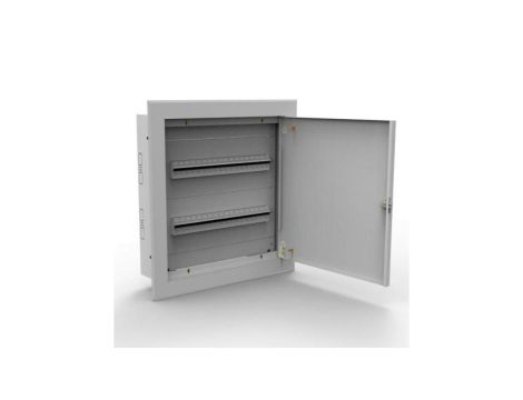 Rozdzielnica podtynkowa metalowa 36 modułowa 2x18 415x435x130 RAL9003 IP30 MP36/2/18
