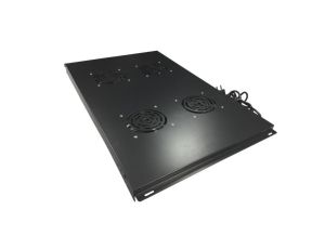 Panel wentylacyjny dachowy, 4 wentylatory, do szaf 800x1000, kolor czarny ALANTEC - ALANTEC