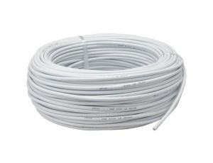 Przewód prądowy H03VV-F / OMY 300V 2x0,5 biały linka Elektrokabel 25m