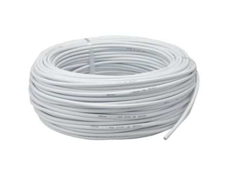 Przewód prądowy H03VV-F / OMY 300V 2x1 biały linka Elektrokabel 25m