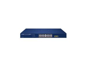 Switch 16xPoE 2xSFP GS-2210-16P2S PLANET 16-portowy przełącznik 10/100/1000T 802.3at PoE + 2-portowy 1000-SFP Web Smart Ethernet