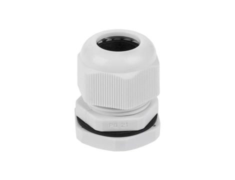 Dławnica kablowa 14-18mm IP67 gwint calowy jasnoszara PG21
