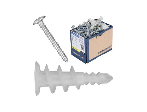 Kołki ślimakowe samowiercące do płyt G-K nylonowe 16x36mm z wkrętem 3,9x32mm 100szt. DRA-01 RAWLPLUG