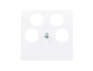 Berker/B.Kwadrat Plakietka do gniazda antenowego RTV/SAT/ poczwórnego śnieżnobiała 148409