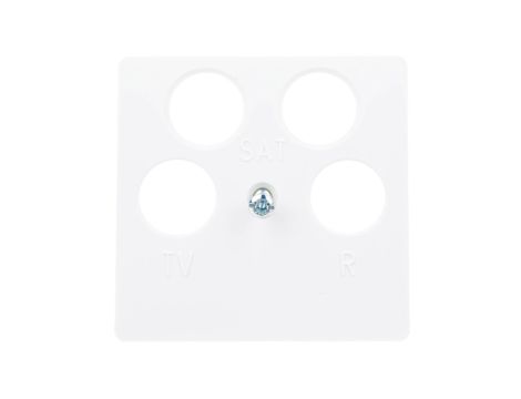 Berker/B.Kwadrat Plakietka do gniazda antenowego RTV/SAT/ poczwórnego śnieżnobiała 148409