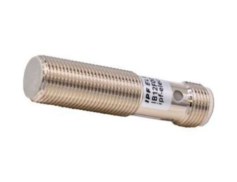 IB12F001 Czujnik indukcyjny, M12x1, podtynkowy, złącze wtykowe M12 4-pin, wykonany z mosiądzu niklowanego