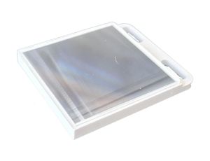 Akcesoria laserowe, reflektor, 6,5x51x60mm, otwór szczelinowy, 2xØ4,8x8,8mm, IP69k, PMMA+PMMA, polaryzacja, mikropryzma AP000048