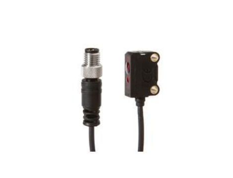 PEQ80376 Czujnik laserowy, odbiornik czujnika przelotowego, złącze wtykowe M8 4-pin 0.2m PUR