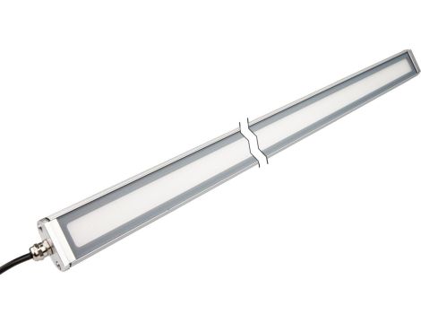 EM510100 Oświetlenie maszynowe LED, 60x300x51mm, światło białe, 12W, 1000lx, 6000K, 24V DC, -30-50C, kabel PVC, IP67