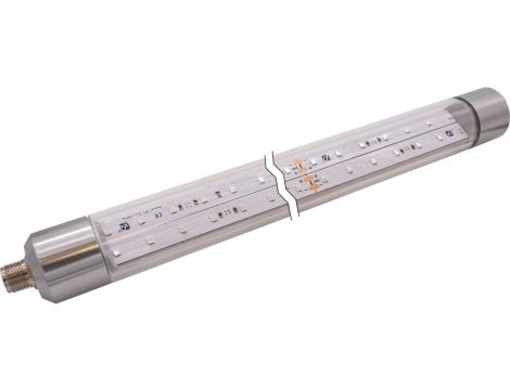 EM300U21 Lampa maszynowa LED, Ø30mm, długość 250mm, światło UV, 395-400nm, 6W, 22.8-25.2V DC, wtyczka M12 3-pin, IP67